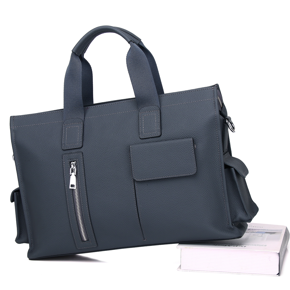 563 Men's Business Bag Leather Briefcase Shoulder Laptop Bag