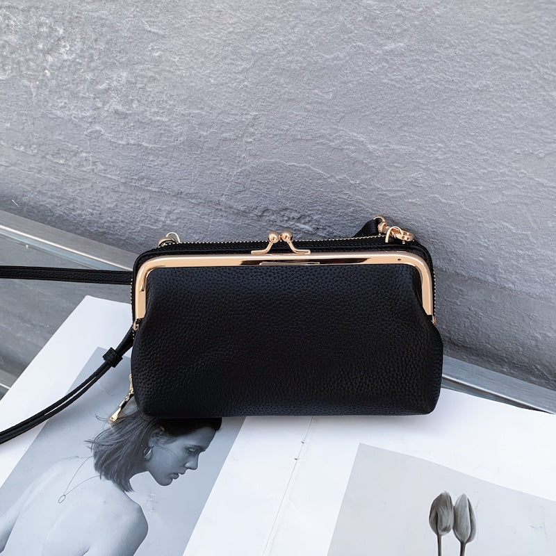 327 Women Phone Crossbody Bag Leather Mini Shoulder Messenger Bag