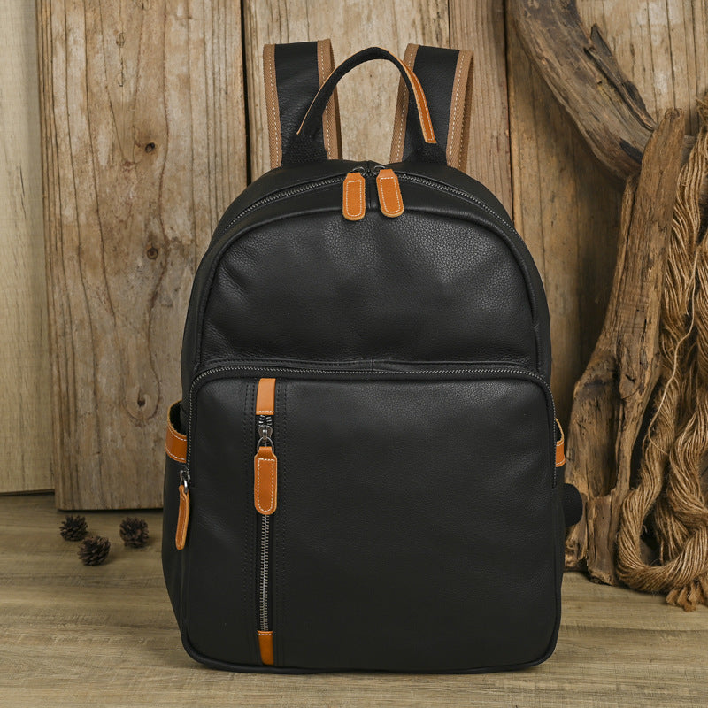 340 Men Leather Briefcase Travel Backpack Women Large Capacity Outdoor School Laptop Backpack Multi-Purpose Travel Bag
