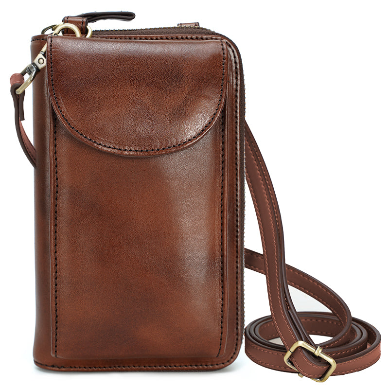436 Vintage Genuine Leather Crossbody Phone Bag