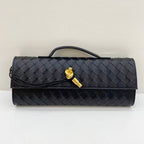 Black Woven Clutch Purse 
