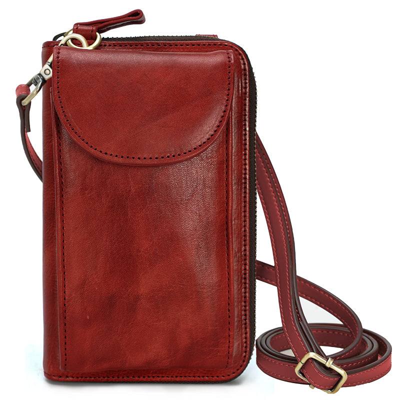 436 Vintage Genuine Leather Crossbody Phone Bag
