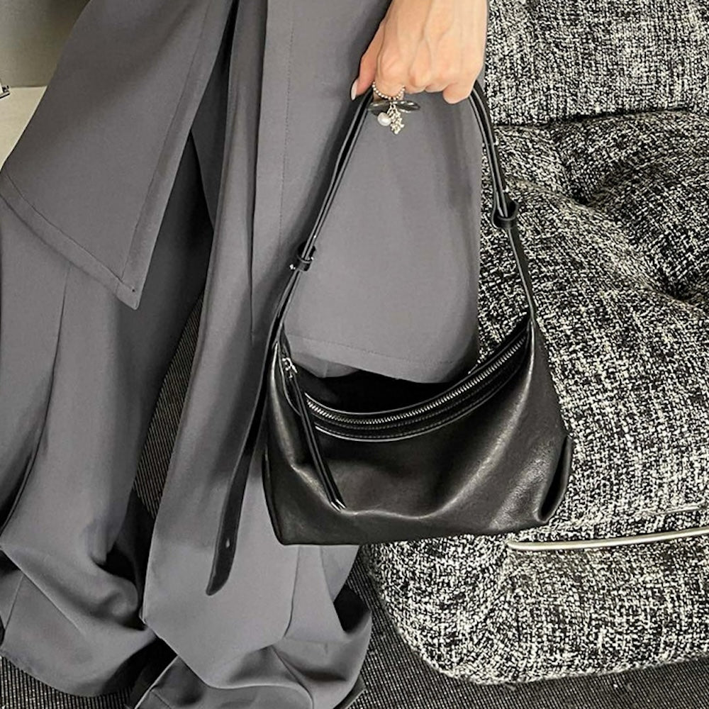 Trendy Vintage Fashionable Casual Premium Leather Hobo Bag 