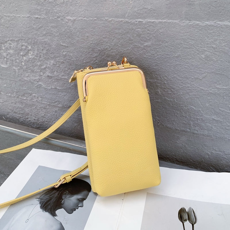 328 Women Genuine Leather Sling Cross-Body Wallet, Mobile Phone Bags For Women