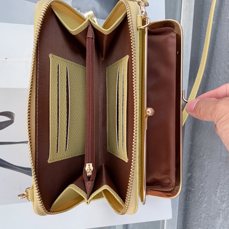 327 Women Phone Crossbody Bag Leather Mini Shoulder Messenger Bag