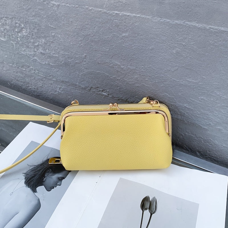 327 Women Phone Crossbody Bag Leather Mini Shoulder Messenger Bag