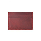 Vintage Burgundy Leather Card Holder 