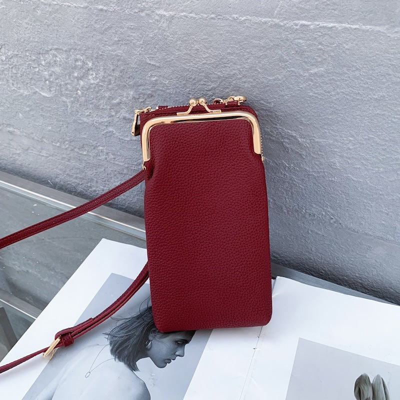 328 Women Genuine Leather Sling Cross-Body Wallet, Mobile Phone Bags For Women