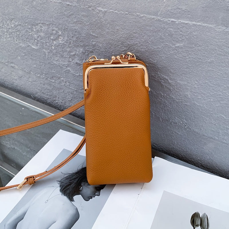 328 Women Genuine Leather Sling Cross-Body Wallet, Mobile Phone Bags For Women
