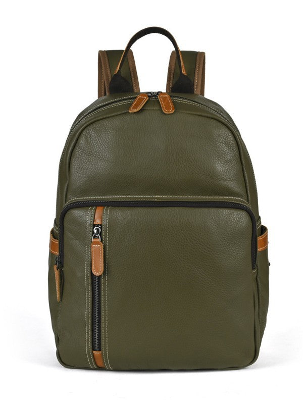 Genuine Leather Backpack Front 