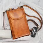 Adjustable Leather Strap Crossbody Phone Bag