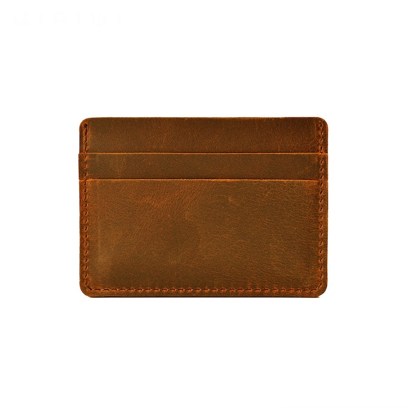 Brown leather card holder 