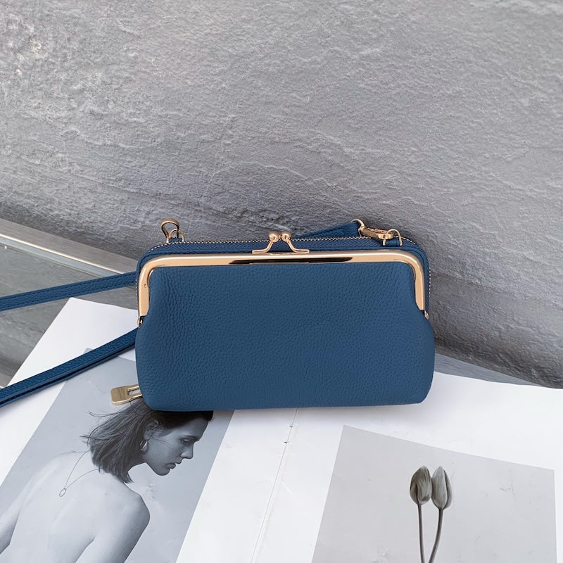 327 Women Phone Crossbody Bag Leather Mini Shoulder Messenger Bag