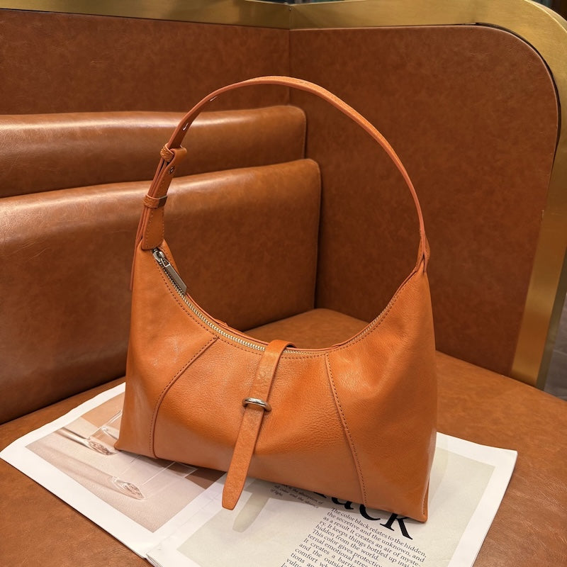 925 Women's Trendy Vintage Genuine Cowhide Leather Shoulder Tote Bag